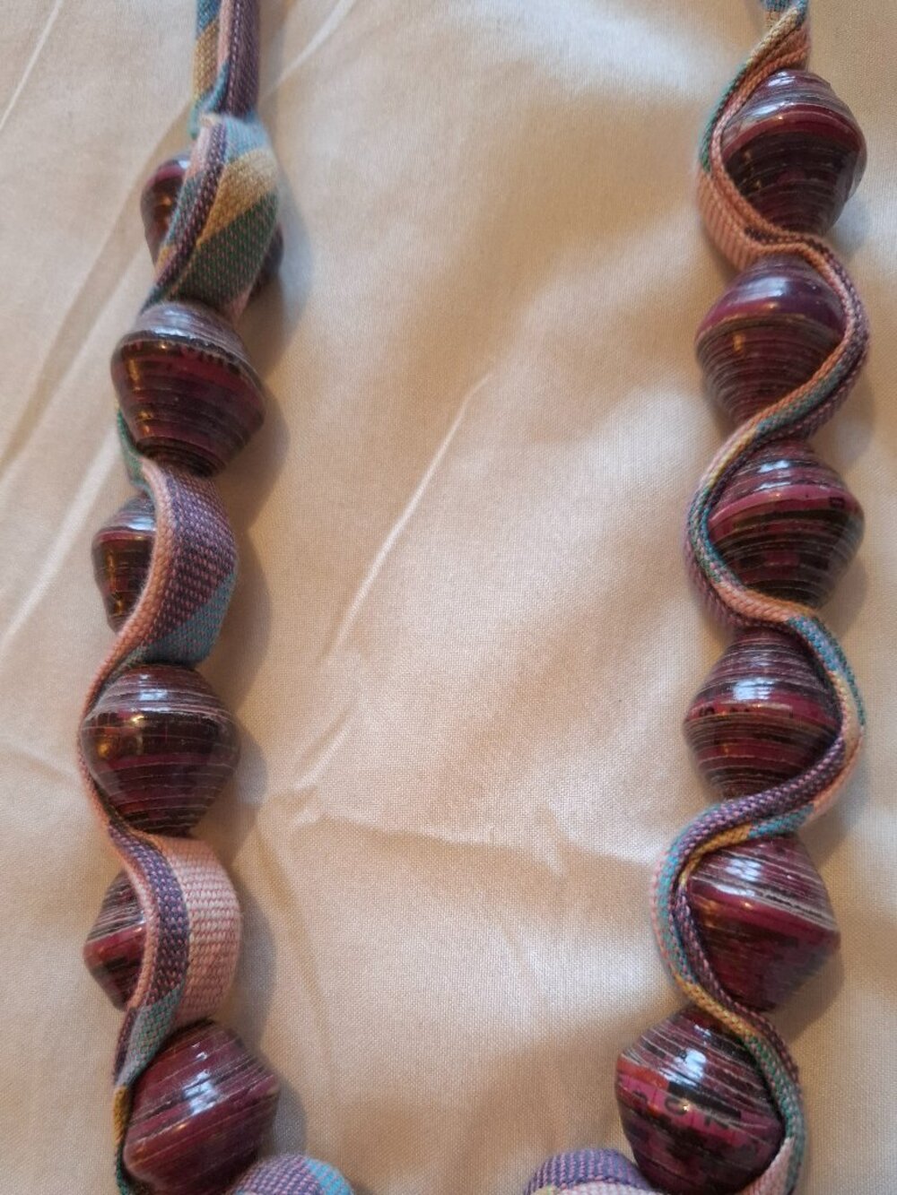Handcrafted Ugandan Paper-Mache Bead Necklace